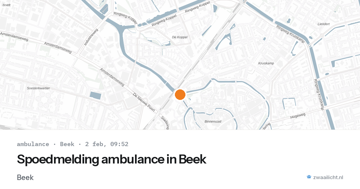 Spoedmelding ambulance in Beek — 2 feb 2026