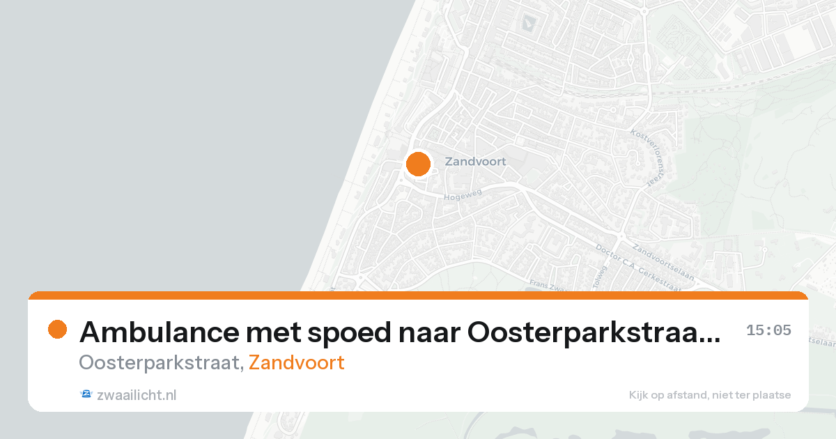 Ambulance met spoed naar Oosterparkstraat in Zandvoort — 7 feb 2026