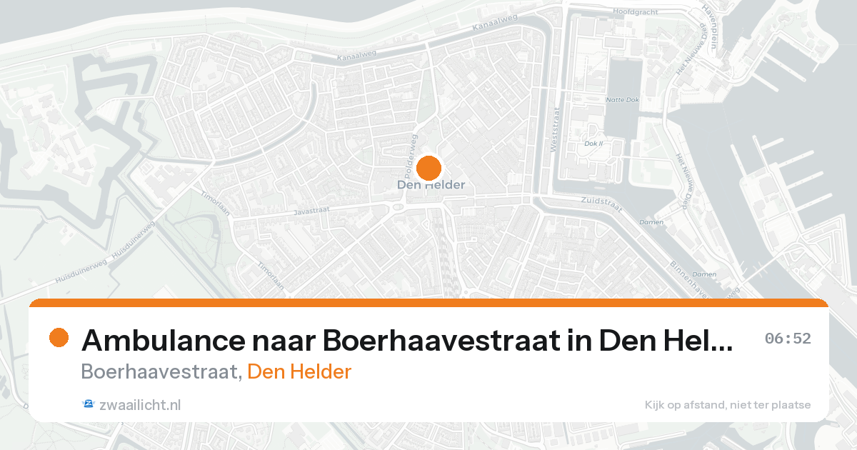 Ambulance naar Boerhaavestraat in Den Helder — 20 mei 2026