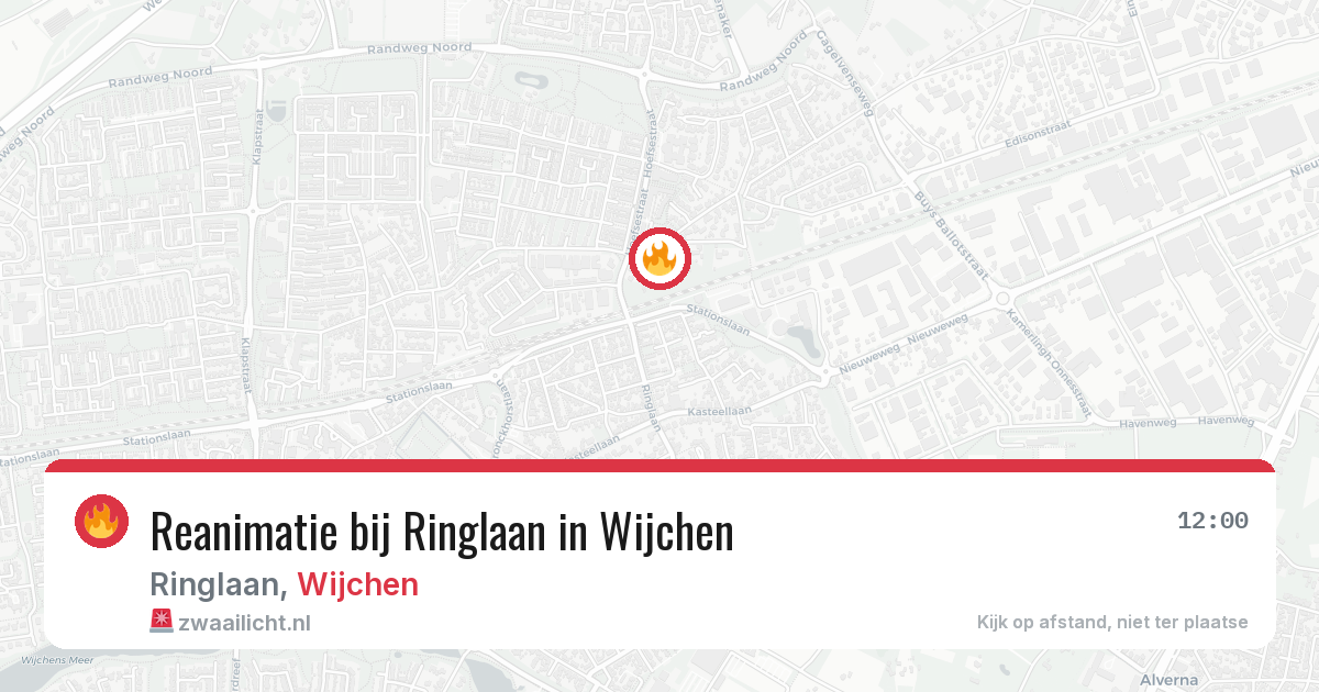 Reanimatie bij Ringlaan in Wijchen — 6 aug 2026