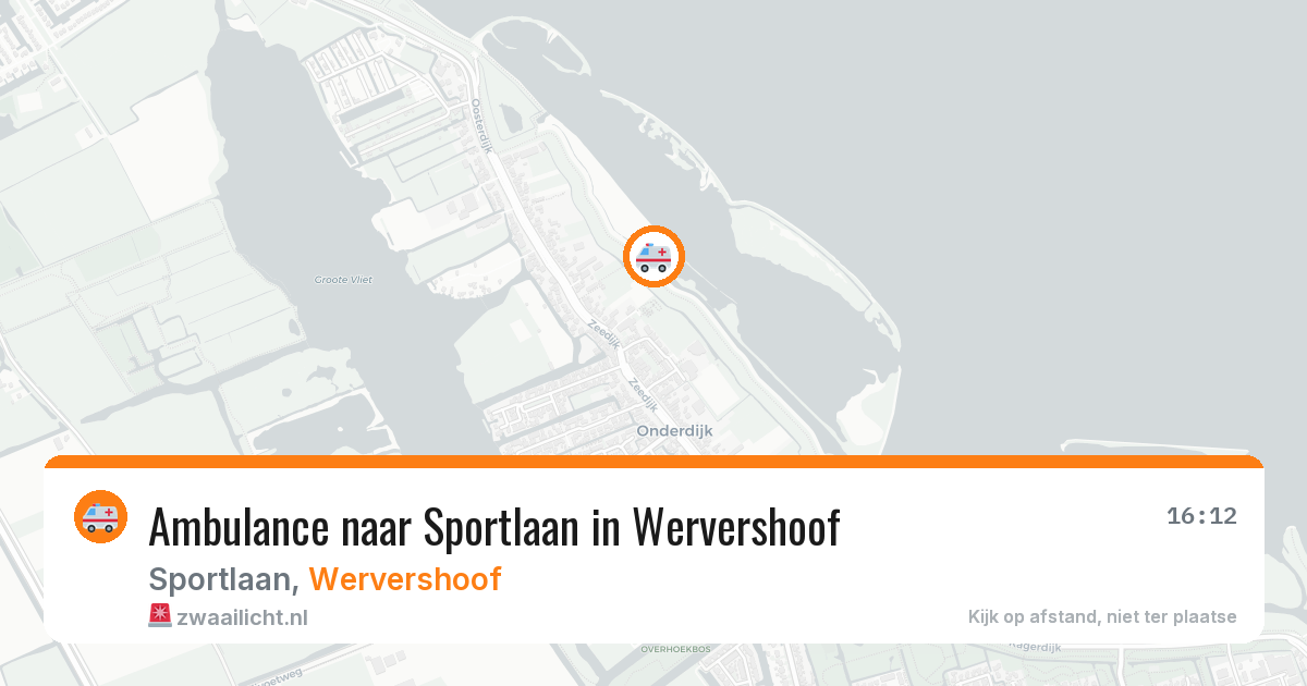 Ambulance naar Sportlaan in Wervershoof — 25 mei 2026