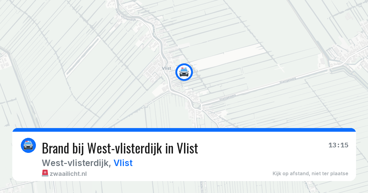 Brand bij West-vlisterdijk in Vlist — 9 jun 2026