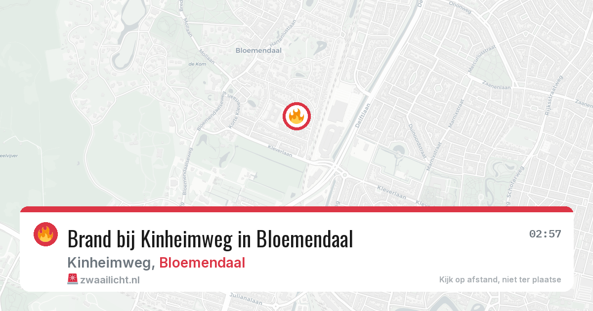Brand bij Kinheimweg in Bloemendaal — 8 jun 2026