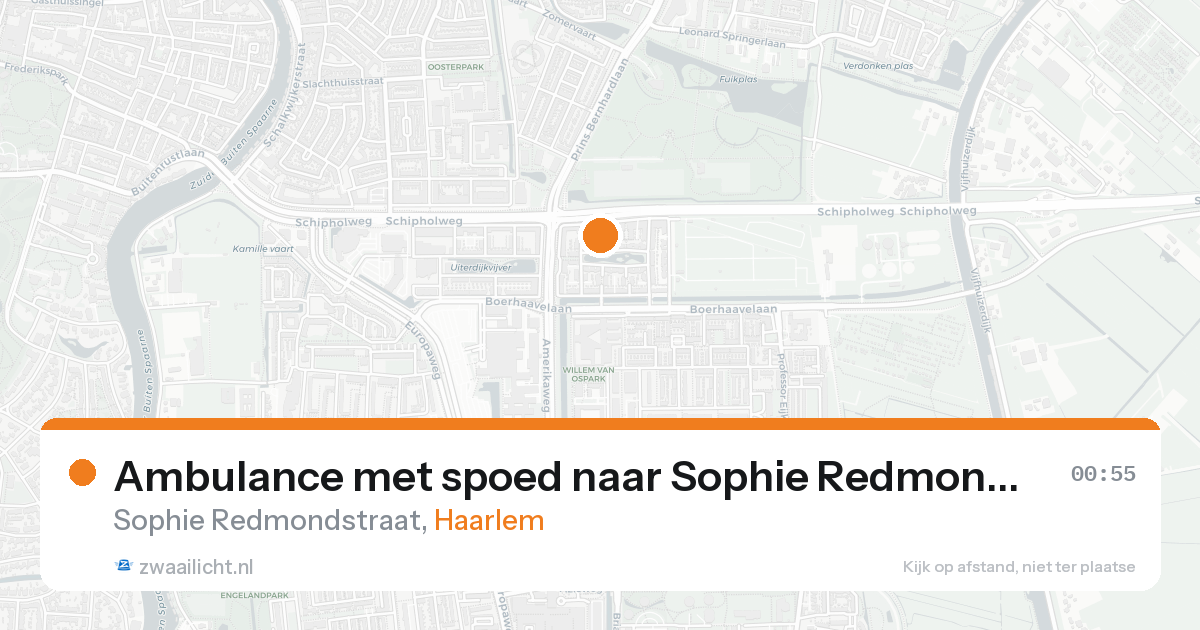 Ambulance met spoed naar Sophie Redmondstraat in Haarlem — 24 aug 2026