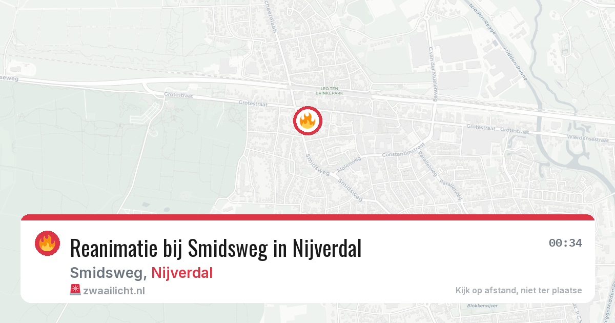Reanimatie bij Smidsweg in Nijverdal — 29 jan 2026