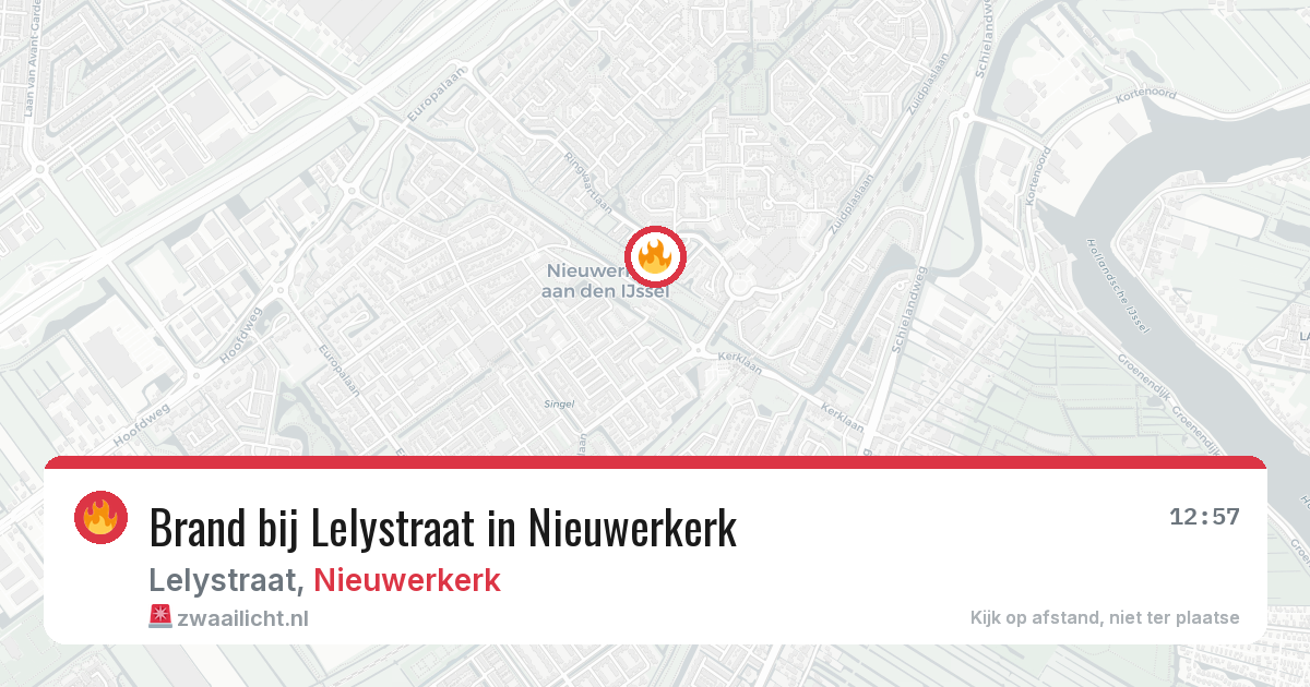 Brand bij Lelystraat in Nieuwerkerk — 28 jun 2026