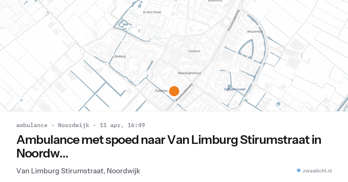 Ambulance met spoed naar Van Limburg Stirumstraat in Noordwijk — 11 apr 2026