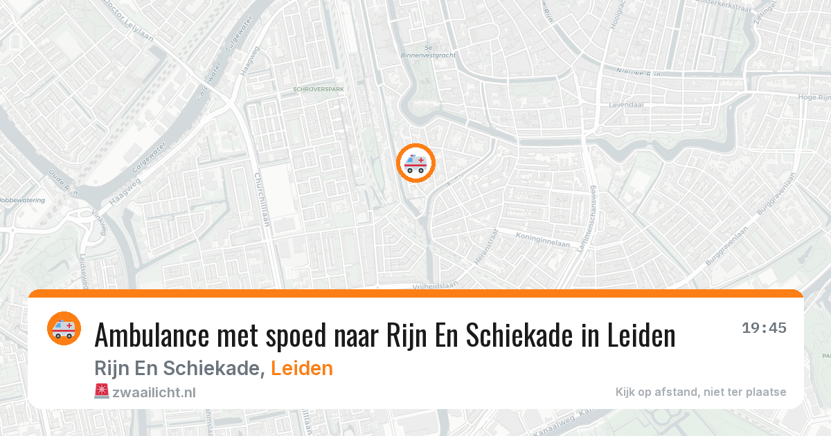 Ambulance met spoed naar Rijn En Schiekade in Leiden — 23 jun 2026