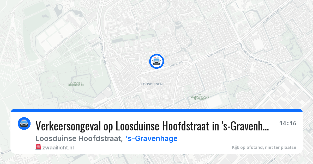 Verkeersongeval op Loosduinse Hoofdstraat in 's-Gravenhage — 26 mrt 2026