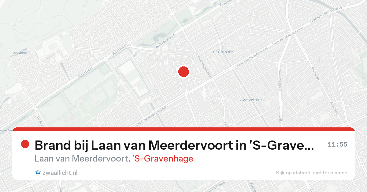 Brand bij Laan van Meerdervoort in 'S-Gravenhage — 18 aug 2026
