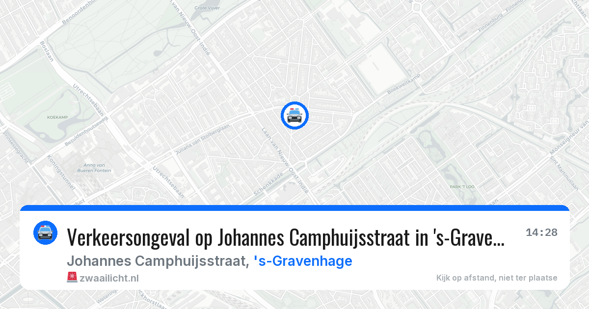 Verkeersongeval op Johannes Camphuijsstraat in 's-Gravenhage — 21 jun 2026