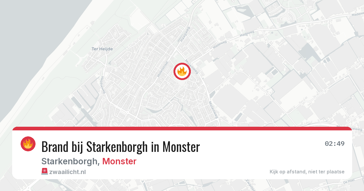 Brand bij Starkenborgh in Monster — 30 jul 2026