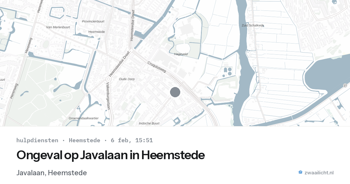 Ongeval op Javalaan in Heemstede — 6 feb 2026