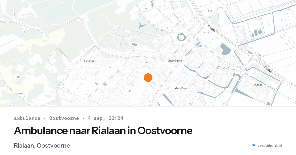 Ambulance naar Rialaan in Oostvoorne — 4 sep 2026