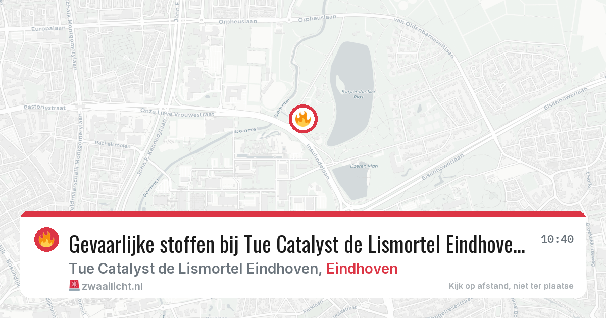 Gevaarlijke stoffen bij Tue Catalyst de Lismortel Eindhoven in Eindhoven — 16 jun 2026