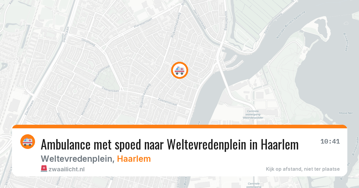 Ambulance met spoed naar Weltevredenplein in Haarlem — 5 aug 2026