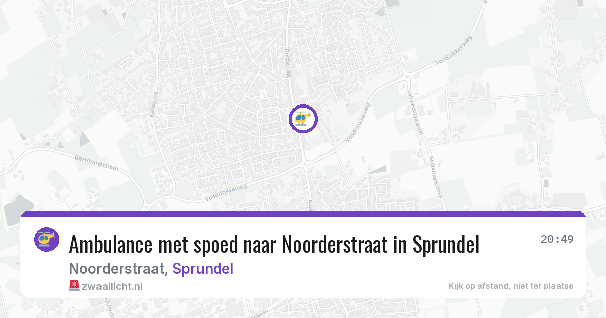 Ambulance met spoed naar Noorderstraat in Sprundel — 12 jun 2026