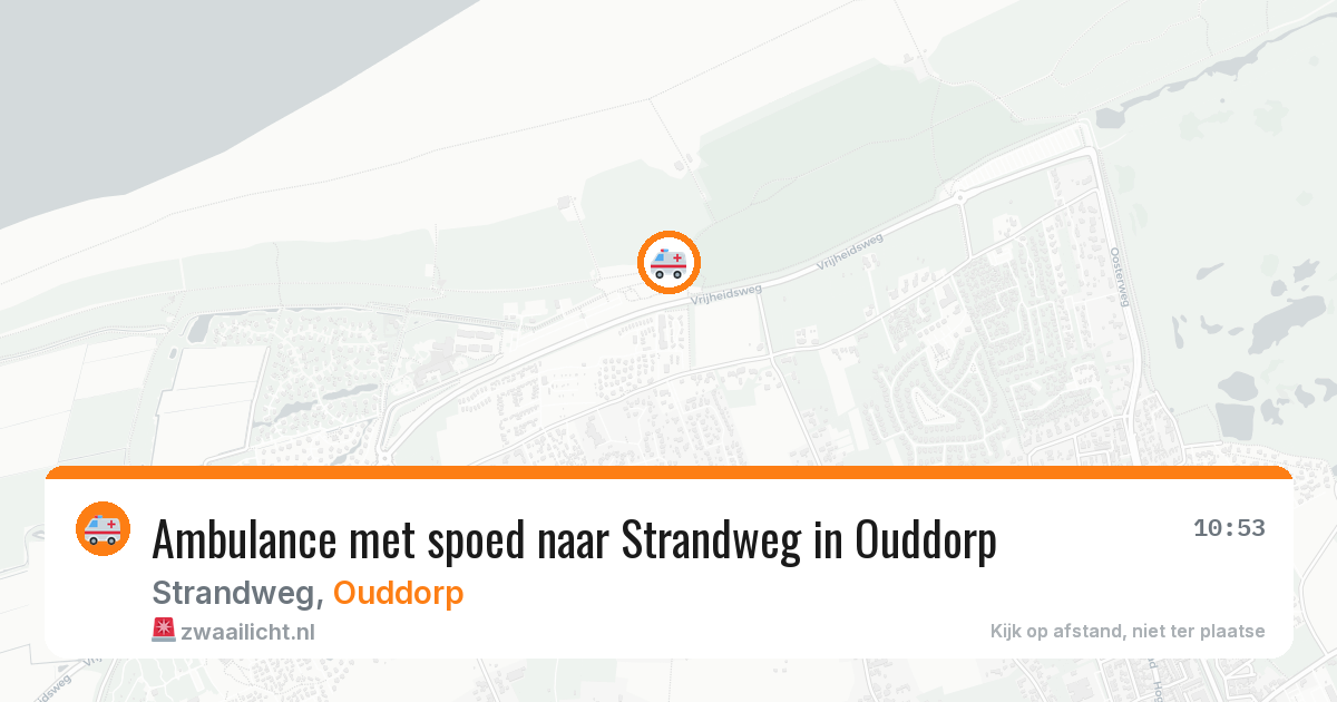 Ambulance met spoed naar Strandweg in Ouddorp — 11 aug 2026