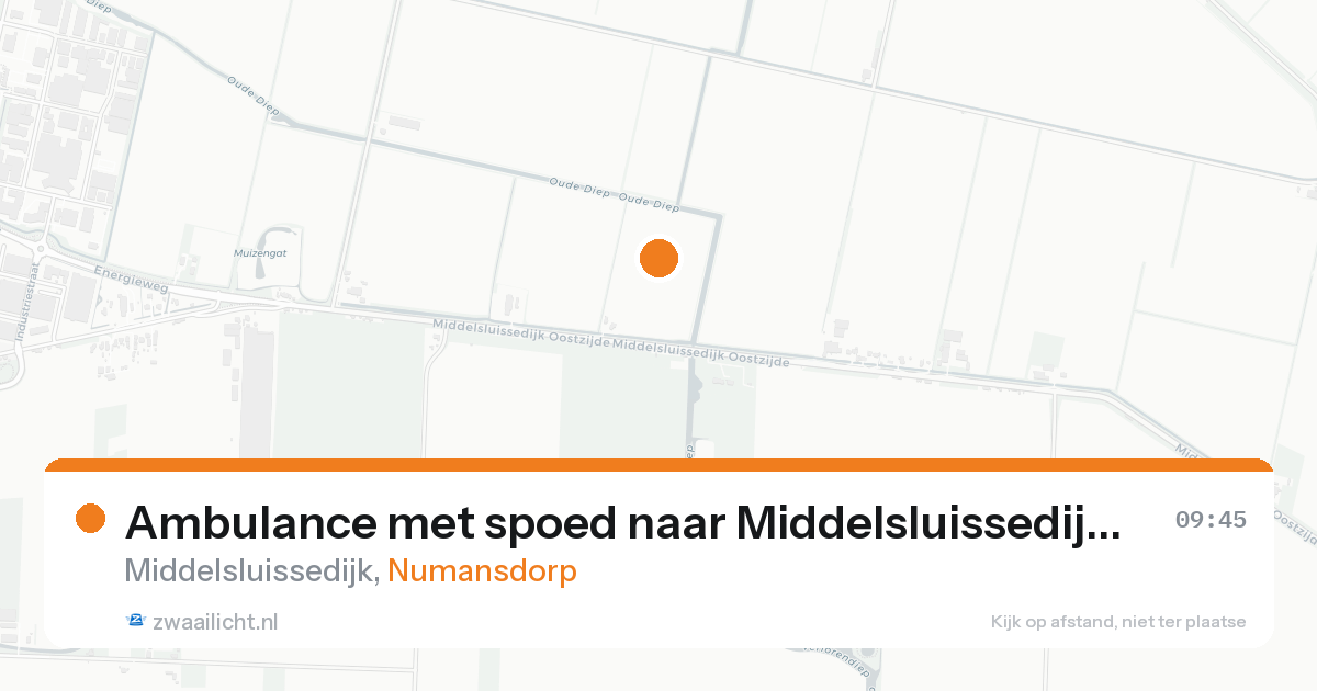Ambulance met spoed naar Middelsluissedijk in Numansdorp — 25 aug 2026