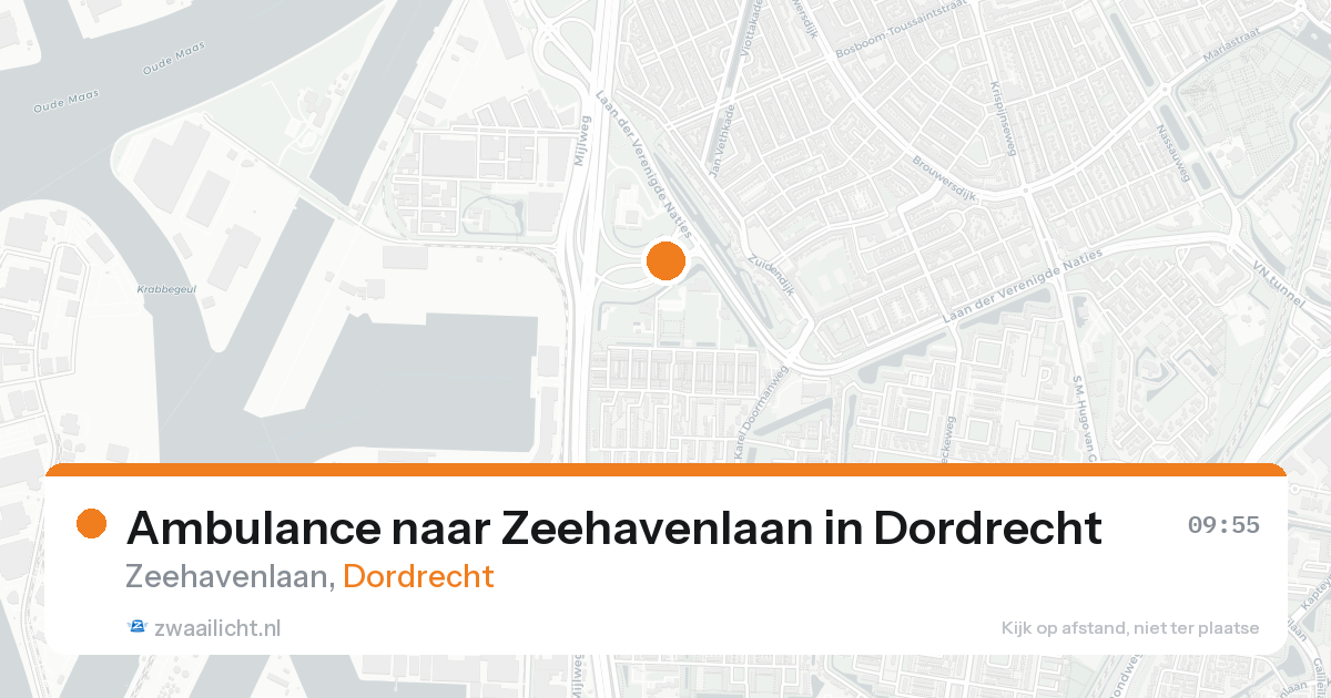 Ambulance naar Zeehavenlaan in Dordrecht — 20 aug 2026