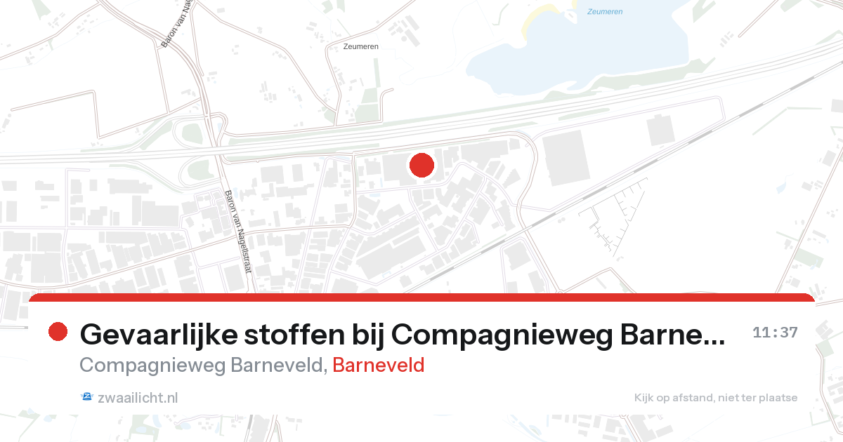 Gevaarlijke stoffen bij Compagnieweg Barneveld in Barneveld — 18 feb 2026