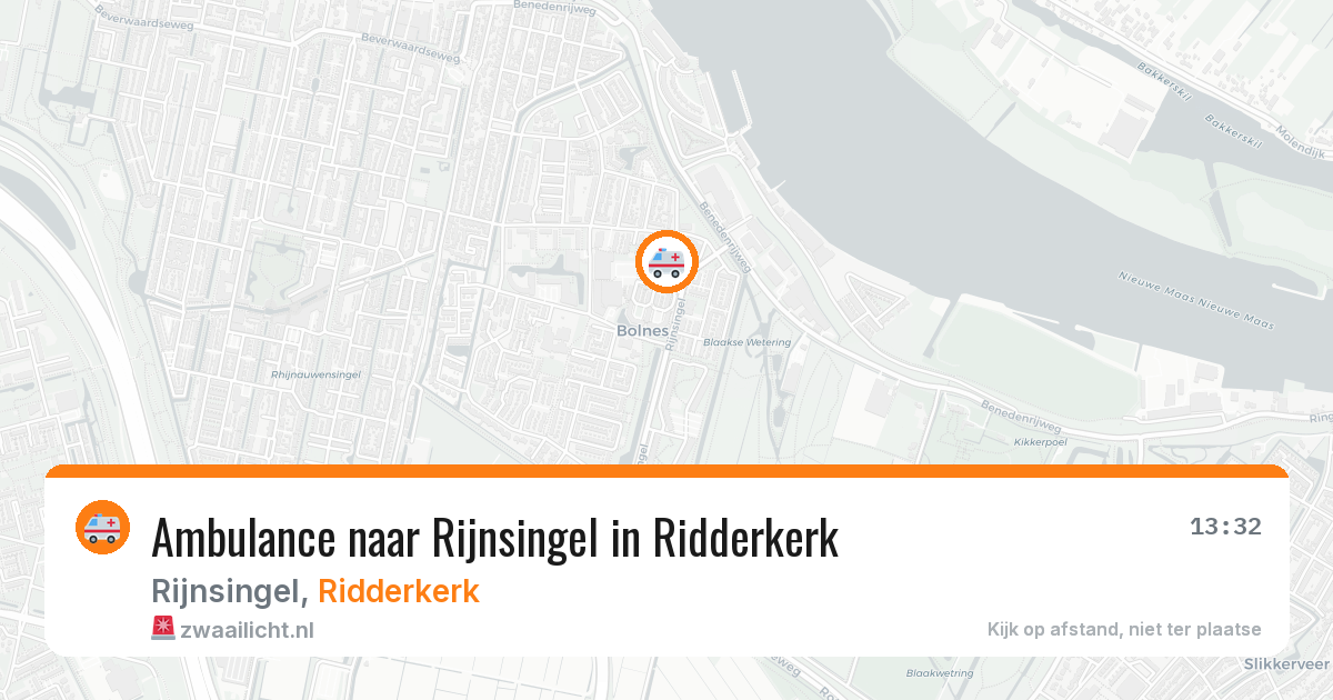 Ambulance naar Rijnsingel in Ridderkerk — 26 mrt 2026