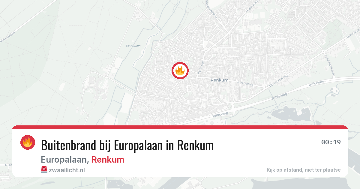 Buitenbrand bij Europalaan in Renkum — 25 jul 2026