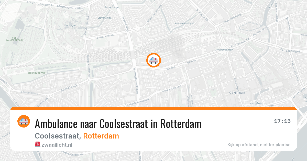 Ambulance naar Coolsestraat in Rotterdam — 14 jun 2026