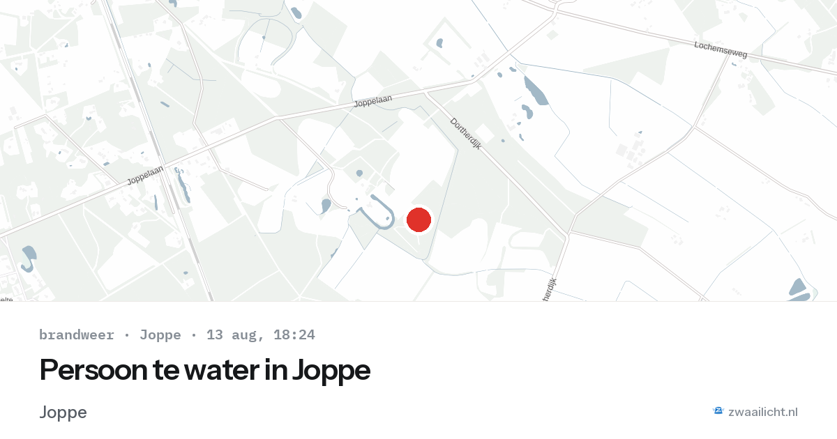Persoon te water in Joppe — 13 aug 2026