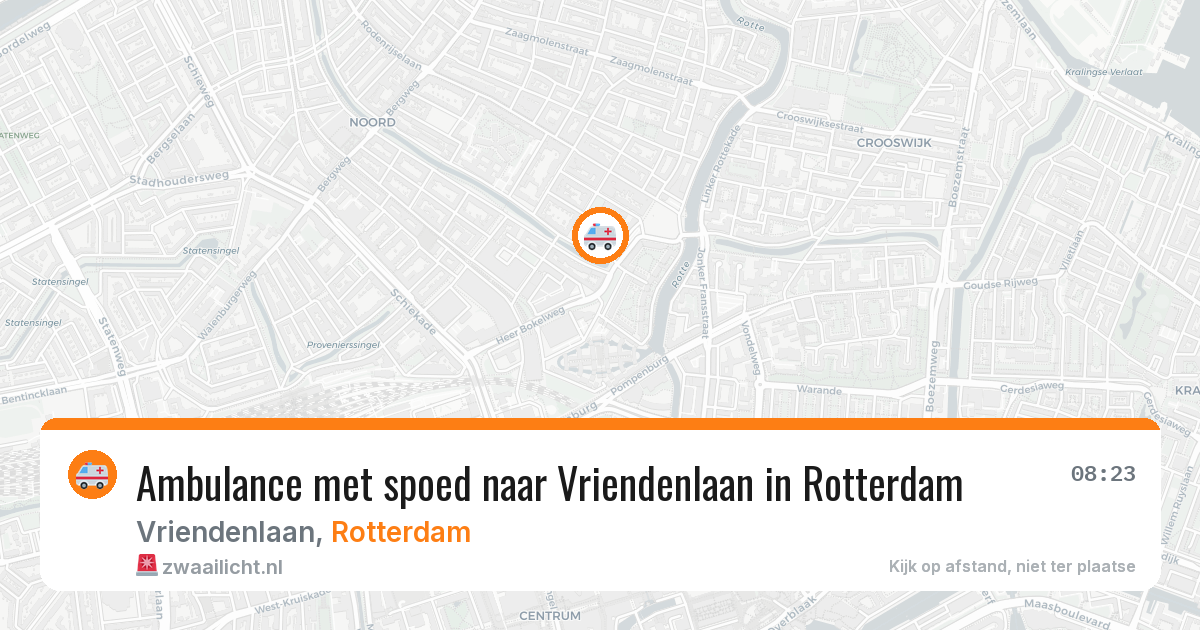 Ambulance met spoed naar Vriendenlaan in Rotterdam — 4 mei 2026