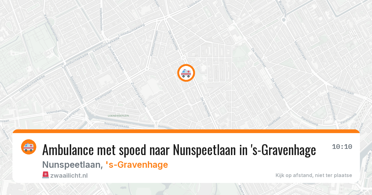 Ambulance met spoed naar Nunspeetlaan in 's-Gravenhage — 9 feb 2026