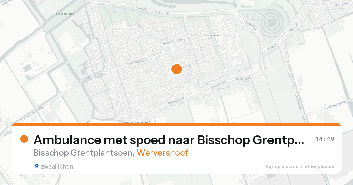 Ambulance met spoed naar Bisschop Grentplantsoen in Wervershoof — 21 aug 2026