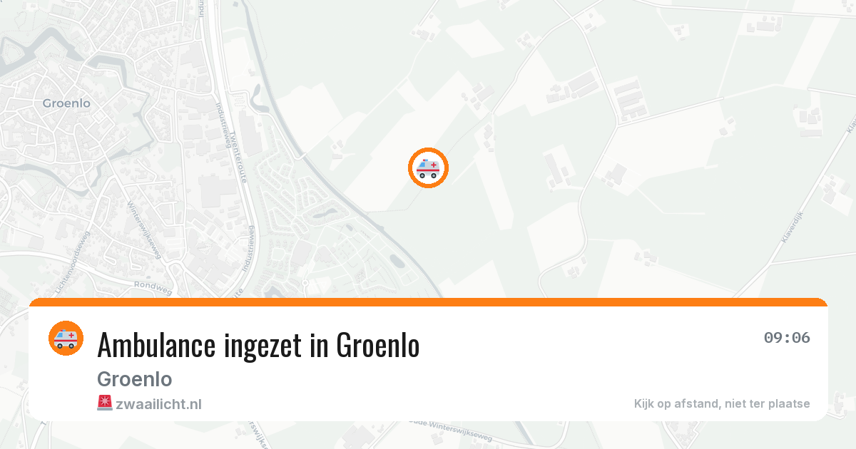 Ambulance ingezet in Groenlo — 13 aug 2026