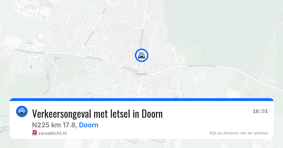 Verkeersongeval met letsel in Doorn — 7 jul 2026