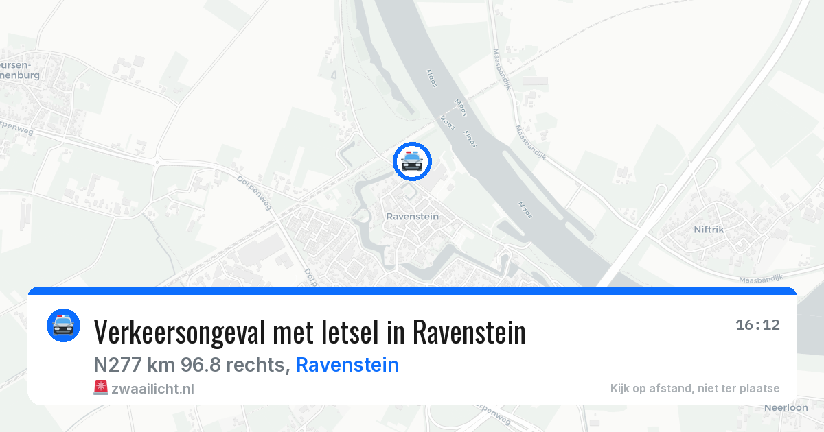 Verkeersongeval met letsel in Ravenstein — 28 jan 2026