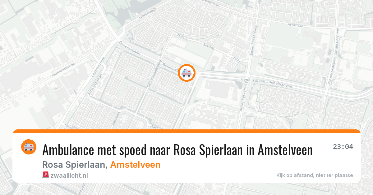 Ambulance met spoed naar Rosa Spierlaan in Amstelveen — 20 mei 2026