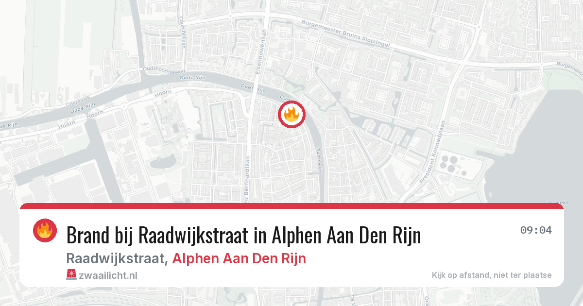 Brand bij Raadwijkstraat in Alphen Aan Den Rijn — 22 jun 2026