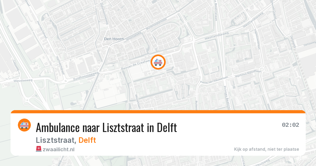 Ambulance naar Lisztstraat in Delft — 27 jun 2026