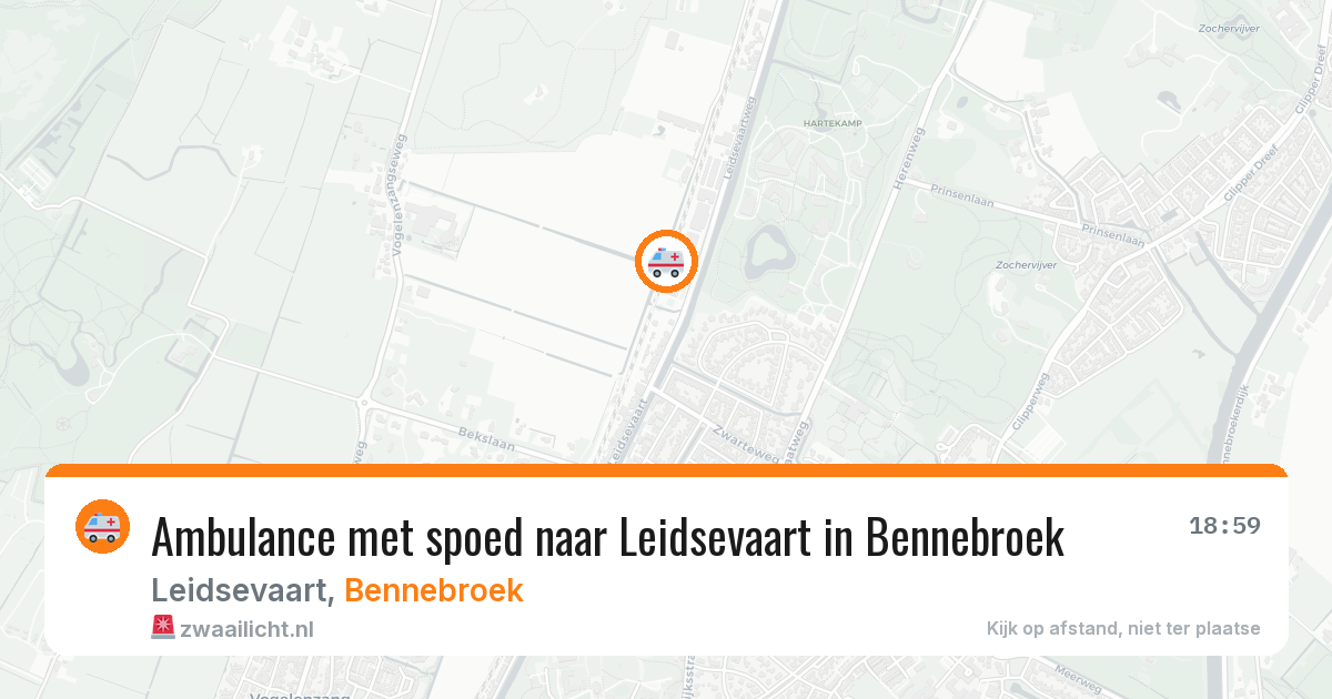 Ambulance met spoed naar Leidsevaart in Bennebroek — 22 mrt 2026