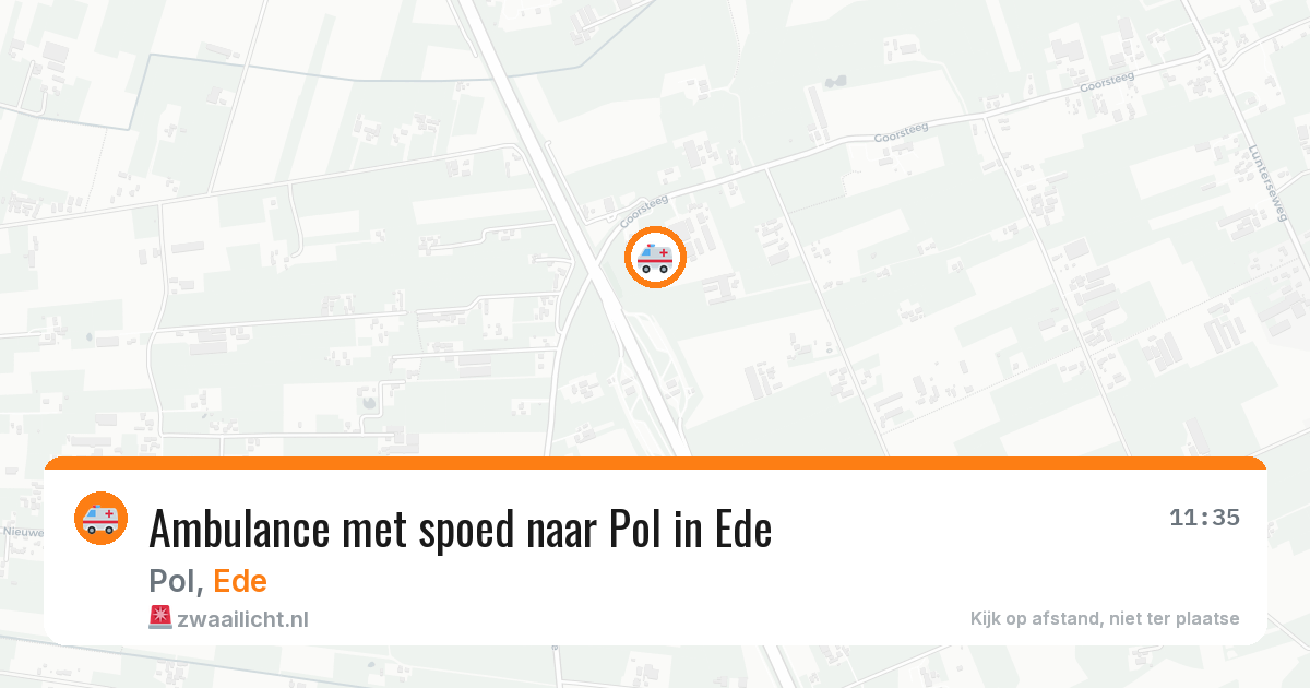 Ambulance met spoed naar Pol in Ede — 9 apr 2026