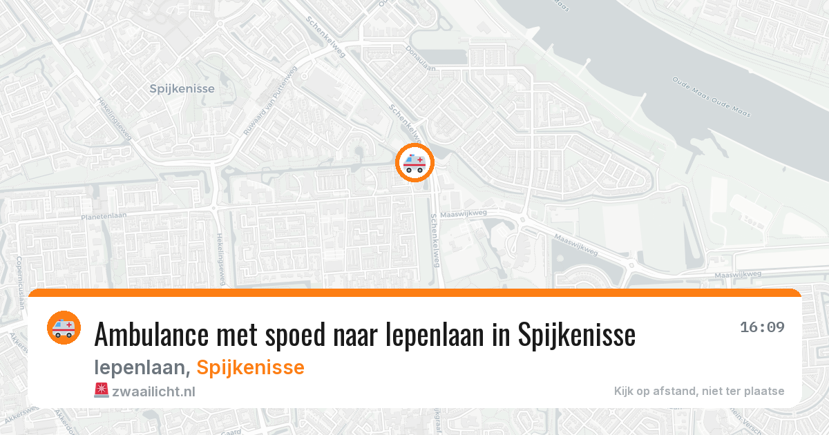 Ambulance met spoed naar Iepenlaan in Spijkenisse — 29 mei 2026