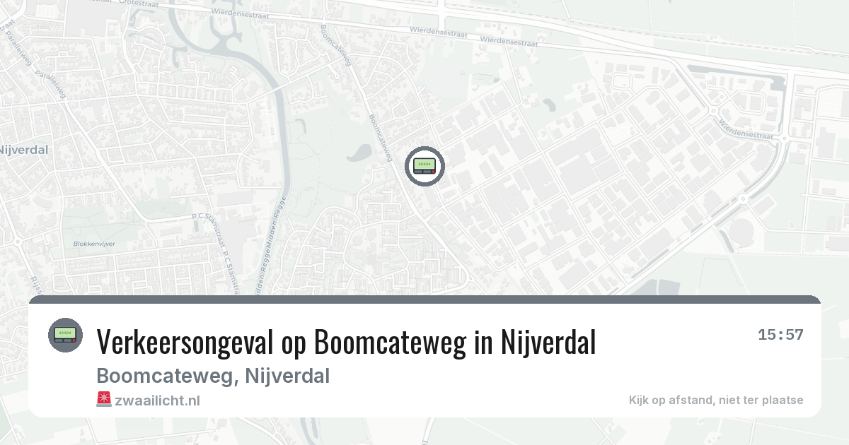 Verkeersongeval op Boomcateweg in Nijverdal — 16 jul 2026