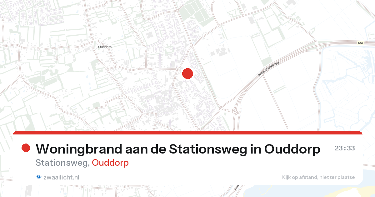 Woningbrand aan de Stationsweg in Ouddorp — 6 feb 2026