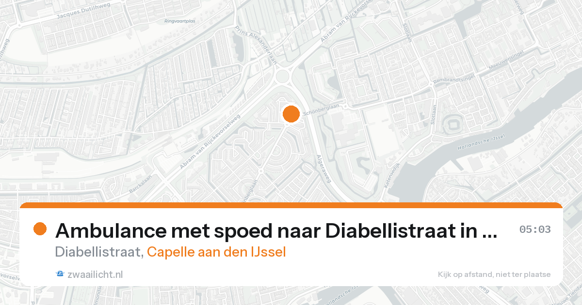 Ambulance met spoed naar Diabellistraat in Capelle aan den IJssel — 26 aug 2026