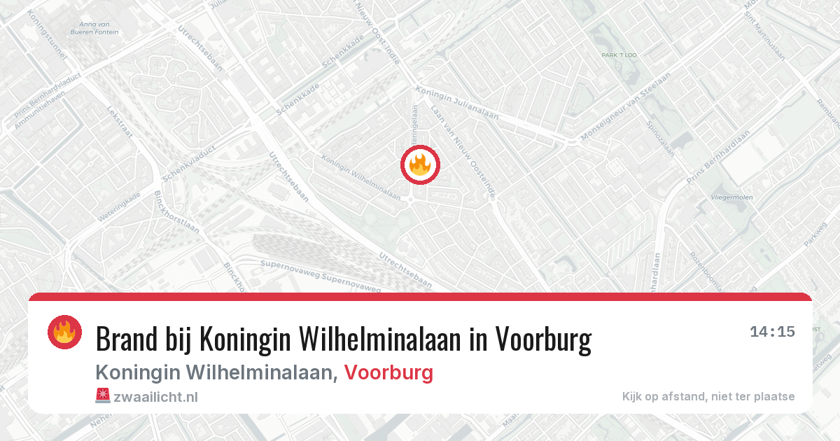 Brand bij Koningin Wilhelminalaan in Voorburg — 11 aug 2026