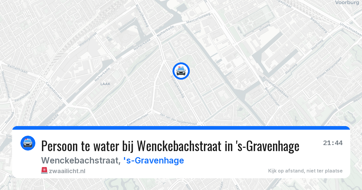 Persoon te water bij Wenckebachstraat in 's-Gravenhage — 5 apr 2026