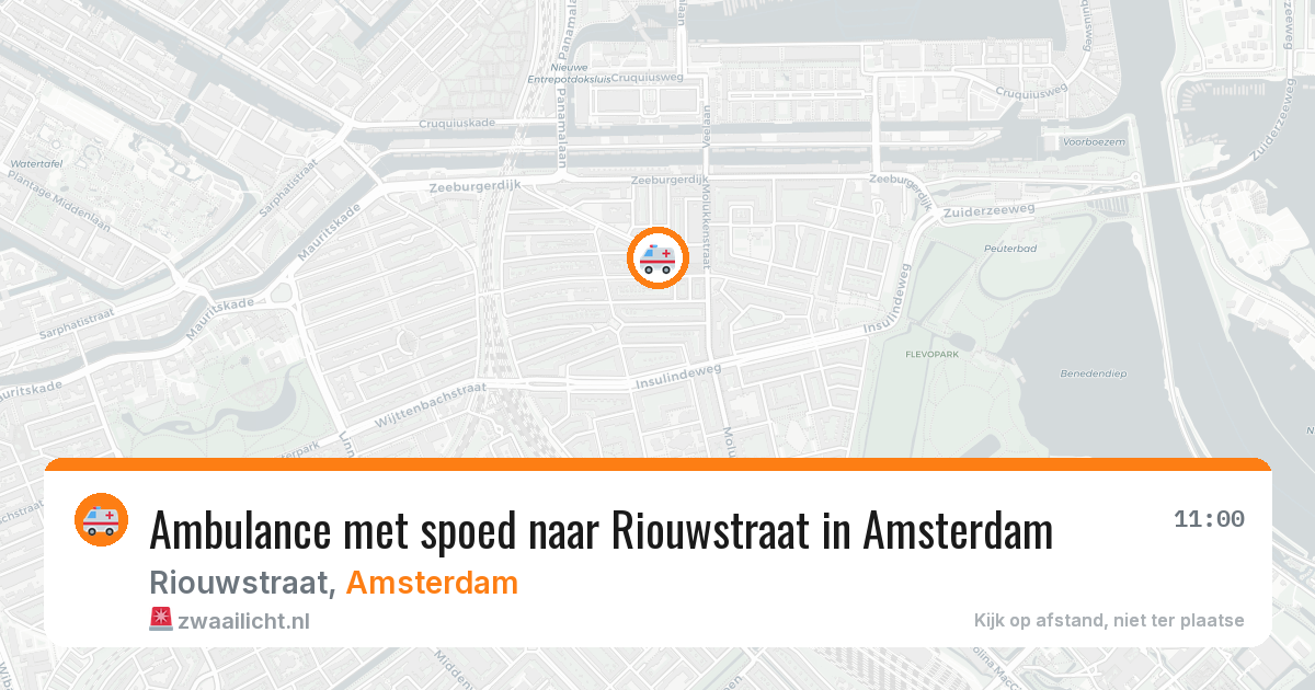Ambulance met spoed naar Riouwstraat in Amsterdam — 24 jul 2026