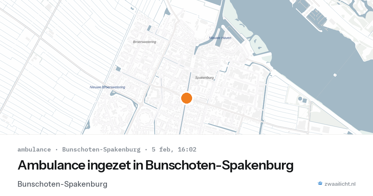 Ambulance ingezet in Bunschoten-Spakenburg — 5 feb 2026