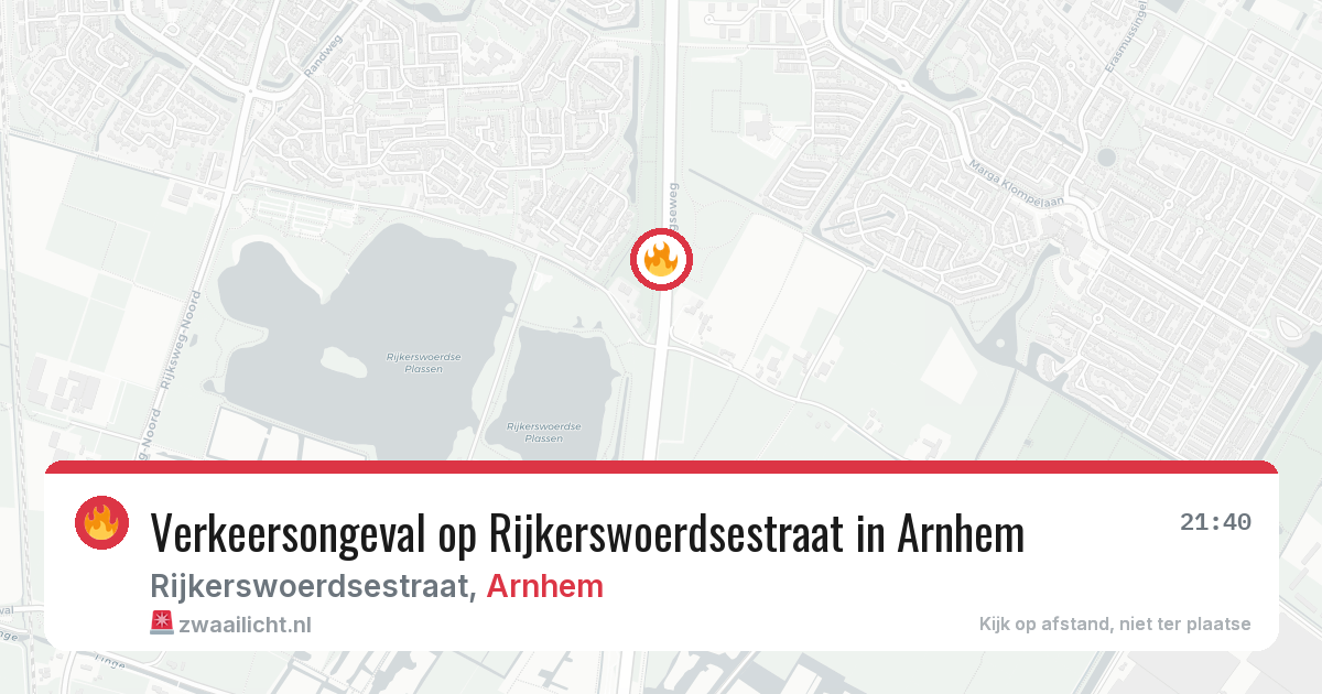 Verkeersongeval op Rijkerswoerdsestraat in Arnhem — 4 jul 2026