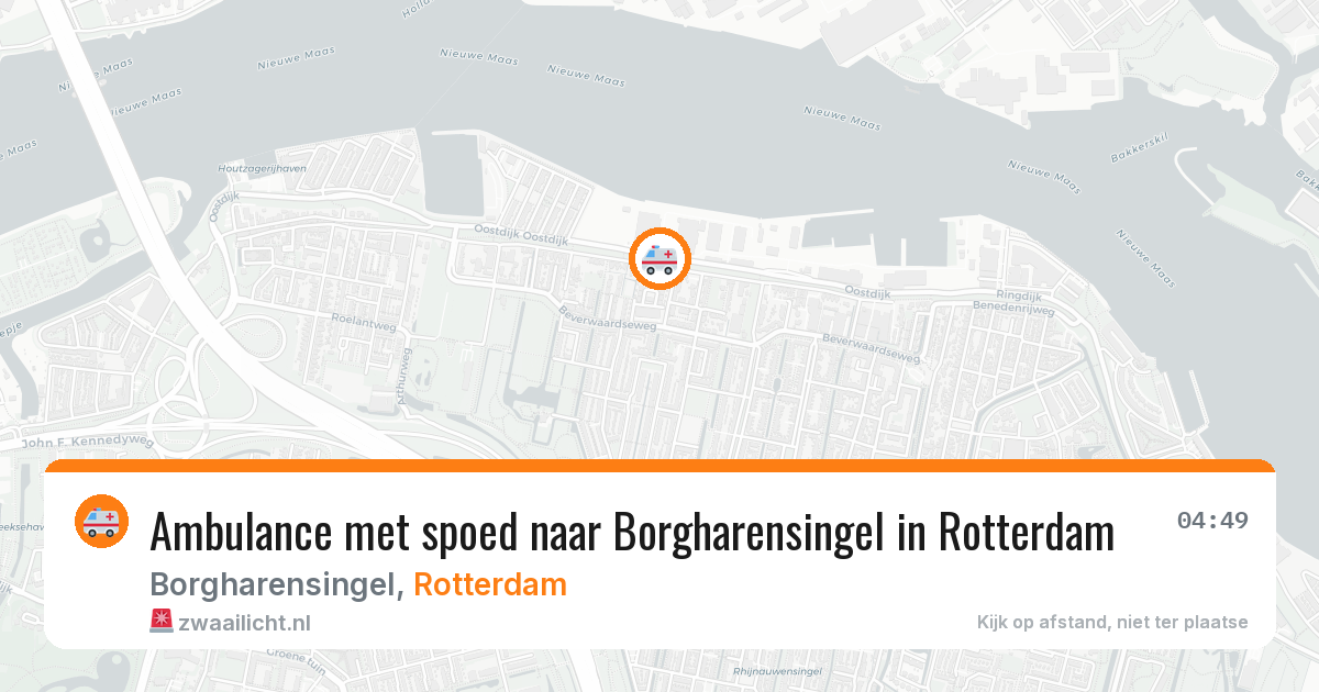 Ambulance met spoed naar Borgharensingel in Rotterdam — 14 jun 2026